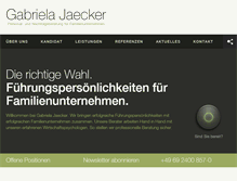 Tablet Screenshot of gabrielajaecker.de